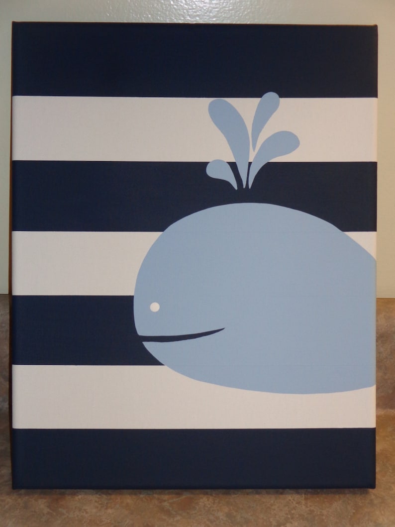 Whale nursery wall art baby boy girl whale decor baby boy girl Etsy