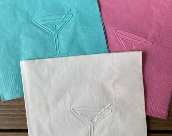 Martini glass napkins martinis retirement party cake beverage cocktail supplies decor