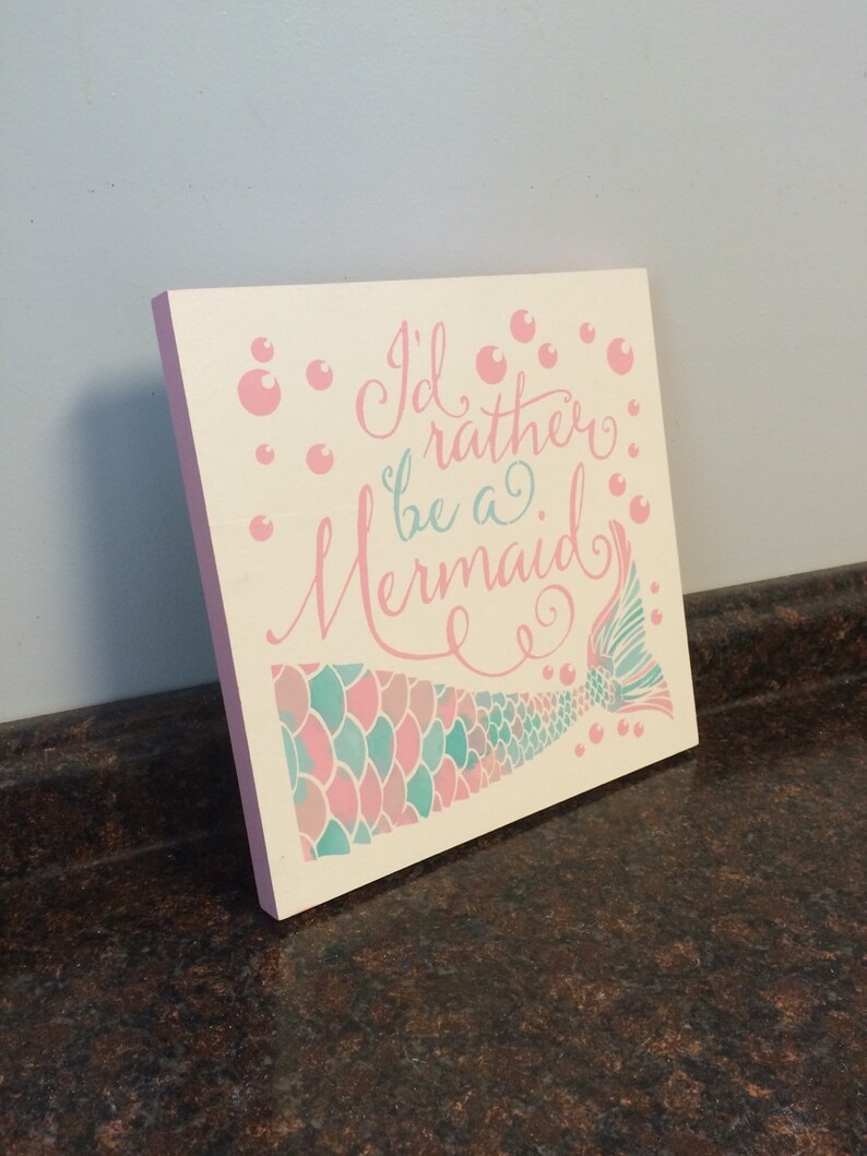 Mermaid sign mermaid nursery mermaid wall decor mermaid wall Etsy