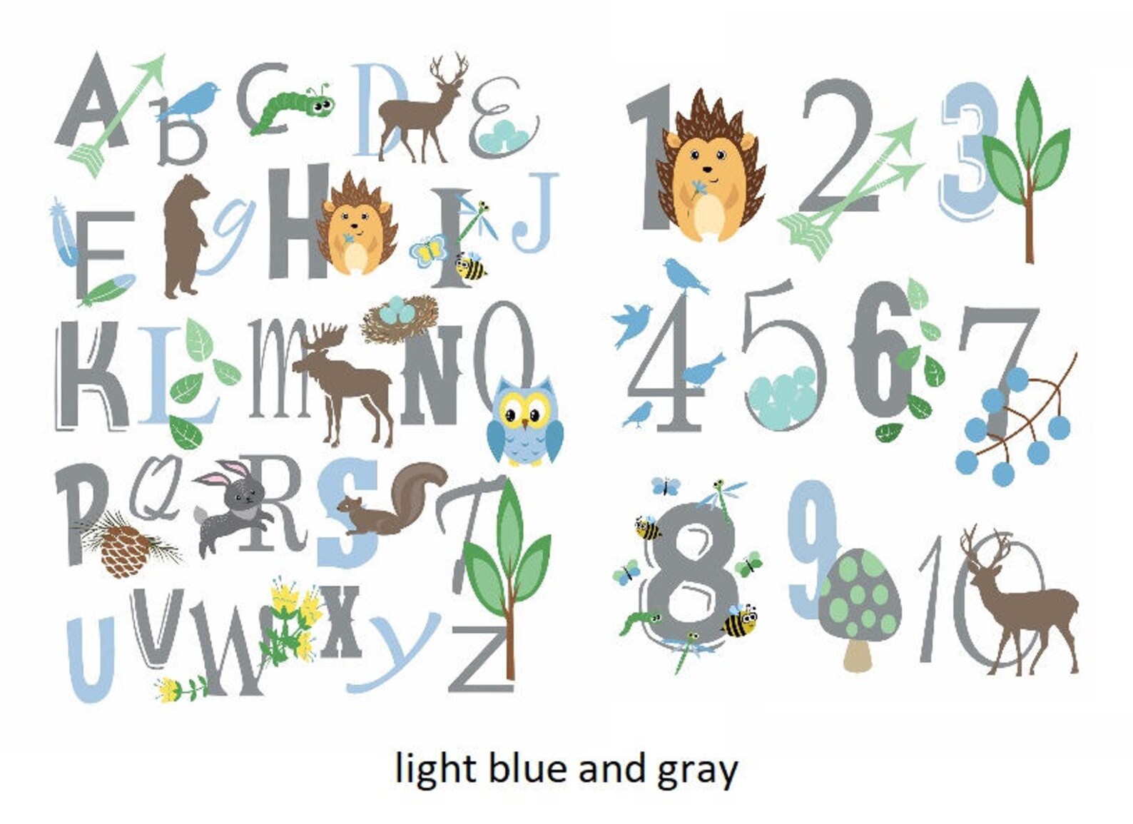 Woodland Nursery Abc Woodland Print Woodland Room Wall Decor Etsy