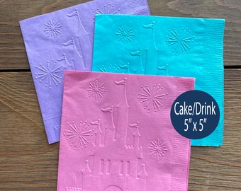 Embossed Princess Castle Napkins, Fairytale Party Decor (Set of 20)