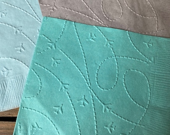 Embossed Airplane Napkins, Travel Theme Party (Set of 20)