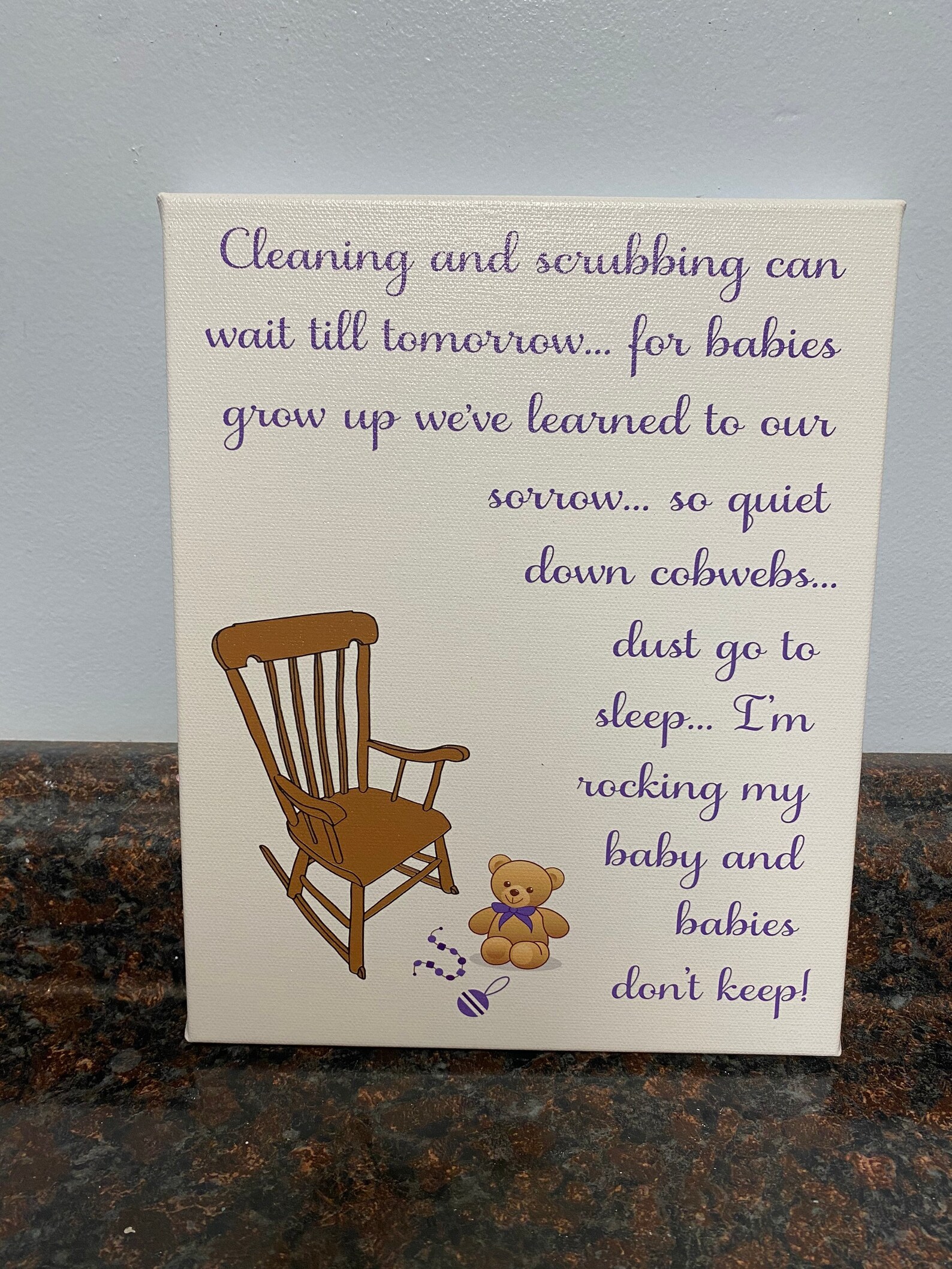 Cleaning and scrubbing can wait till tomorrow babies don't Etsy