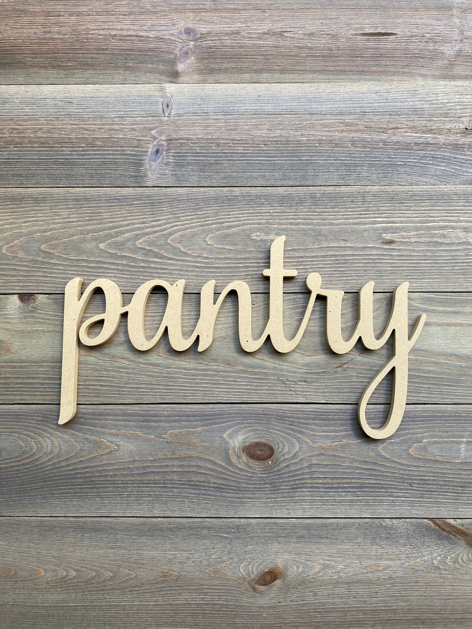 Pantry Word Sign Wood Cutout Pantry Kitchen Wall Decor Wood Etsy