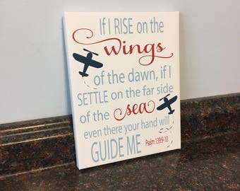 airplane nursery airplane wall decor airplane plane decor airplane wall art navigation wall decor airplane psalm 139:9-10 scripture boy room