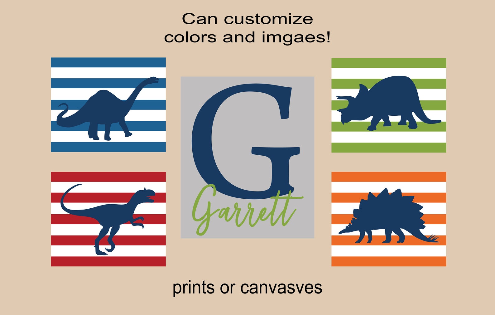 Dinosaur Nursery Decor Dinosaur Nursery Wall Decor Wall Art Etsy