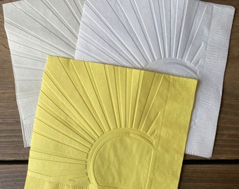 Embossed Sunshine Napkins, Baby Shower Party Decor (Set of 20)