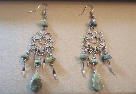 Green Infinite stone - Serpentine chandelier dangl