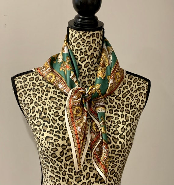 Vintage 1960s Acetate Scarf, Roma (Rome) Italy, C… - image 4