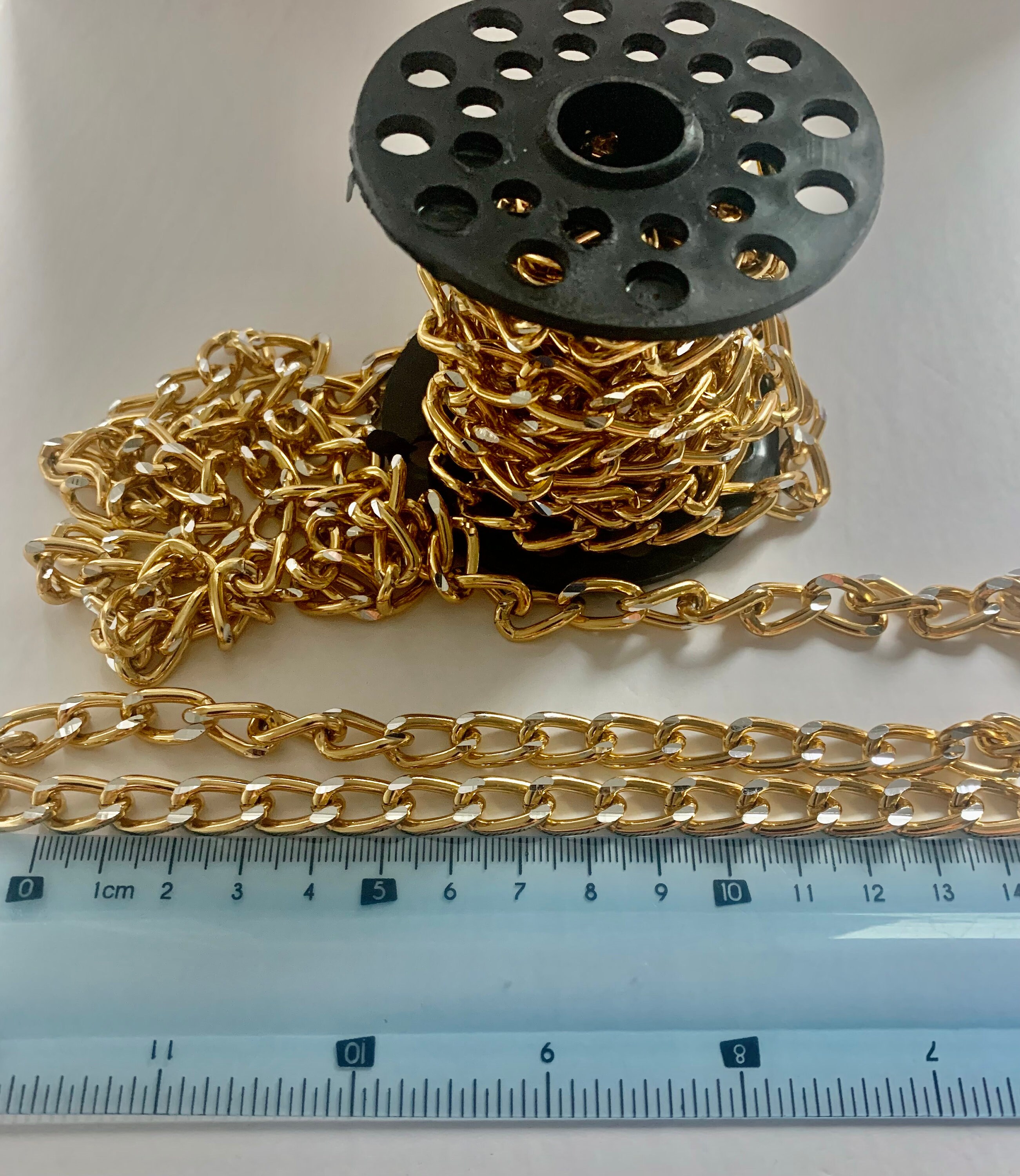 1-10 Yds,metallic Chain Trim,chain Ribbon,chain Ribbon String