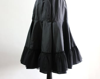 Handmade vintage black tulle tier petticoat