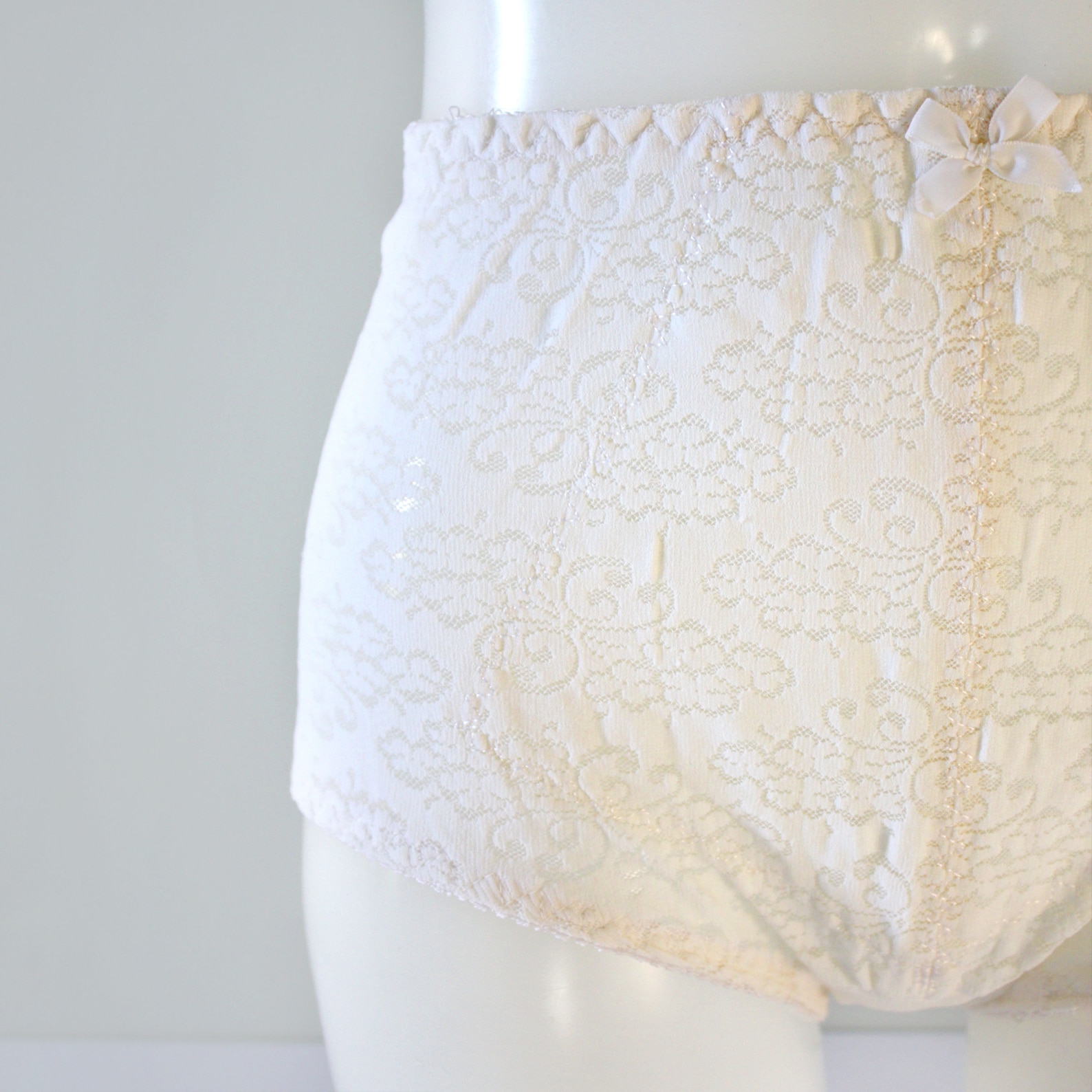 Vintage Highwaist Lace Panties White 1960s Lace Panties Etsy UK