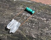 Quartz Crystal and Turquoise Swing Necklace