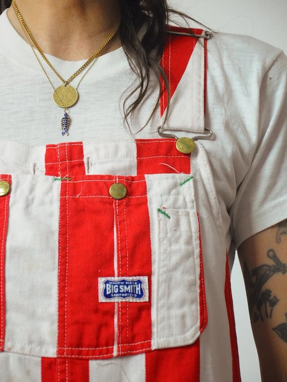 Vintage Overalls Stripe BIG Smith Small FREE Shipping - Etsy