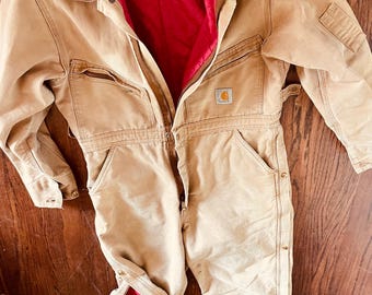 Vintage Men's Carhartt Duck Canvas Insulated Coveralls - Etsy