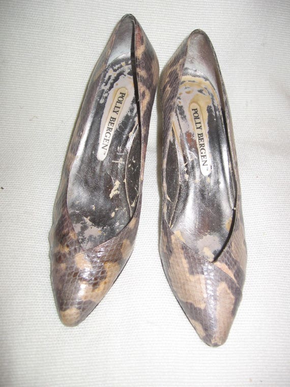 Elegant Snakeskin Women's Heels Vintage 1950's / … - image 3