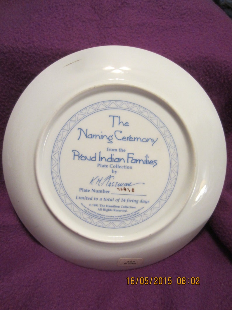 Native American Motif Plate The Naming Ceremony Plate Etsy