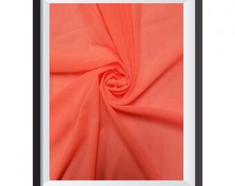 Coral Neon Nylon Power Mesh Fabric by the Yard- Style 454