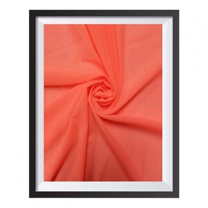 Coral Neon Nylon Power Mesh Fabric by the Yard- Style 454