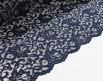 navy lace by the yard
