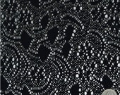 Vintage Black Daydream Crochet Lace Fabric by the Yard, Wedding, Bridal, Table Runner, Decoration, Crochet Lace Fabric - Style 186