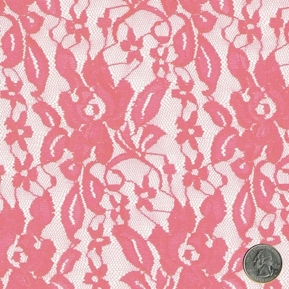 coral stretch lace fabric