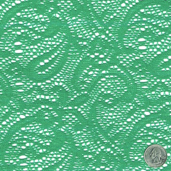 Venice Embroidered Kelly Green Lace Fabric for Wedding Lace Bridal Elegant Dress Fabric