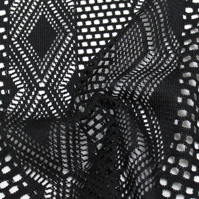Black Zoey Pattern Lace Fabric by the Yard or Wholesale - Etsy