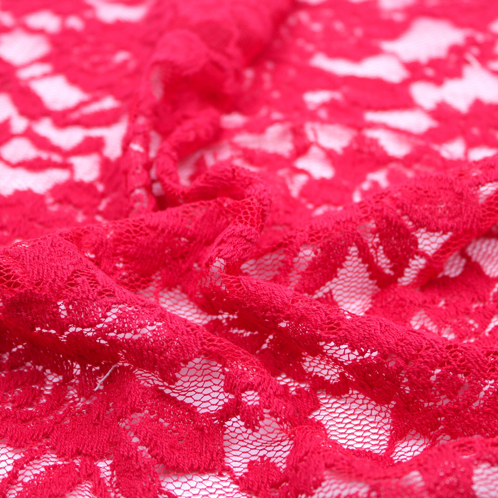 Red Deep Scalloped Lace Fabric by Yard Red Deep Scalloped - Etsy