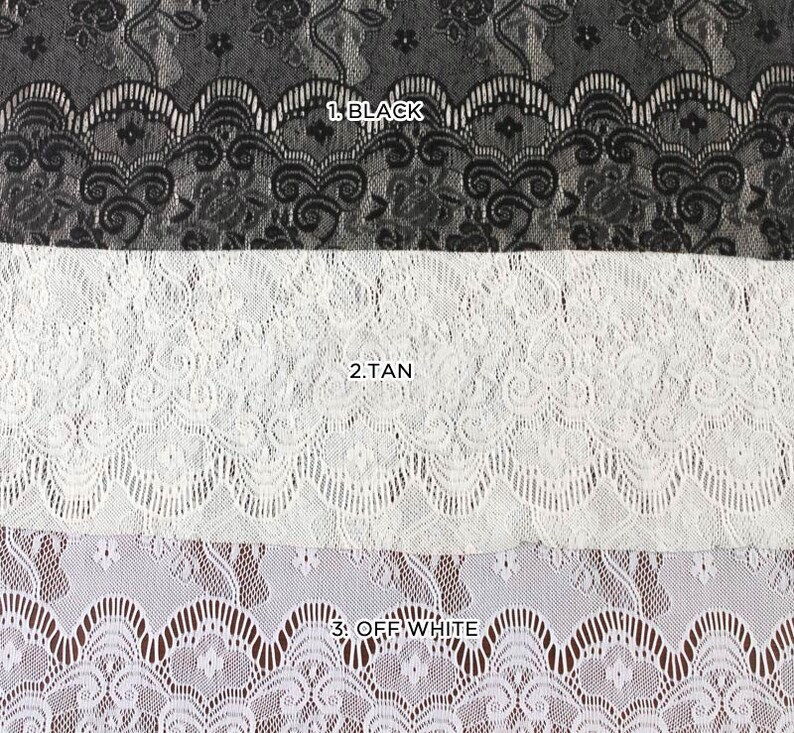 Tan Border Lace Vintage Lace Fabric by the Yard for Bridal Etsy