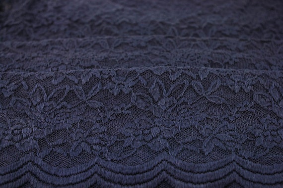 navy lace by the yard