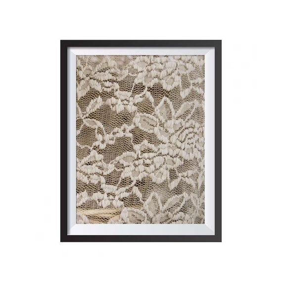 Natural Scalloped Lace Fabric by the Yard Wedding Bridal Craft