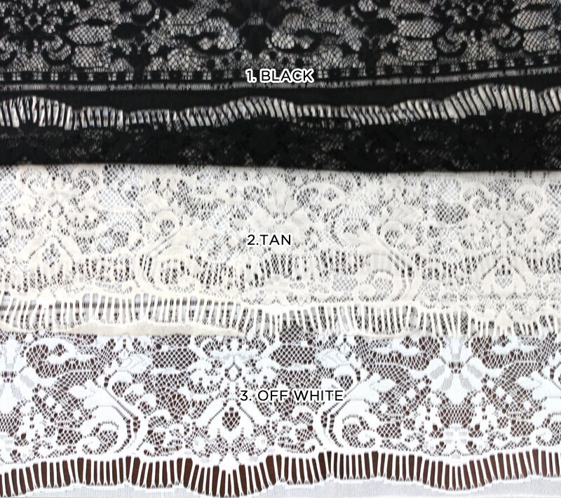 Bed Skirt Vintage Craft Lace Fabric SINGLE COLOR Swatch Sample Etsy