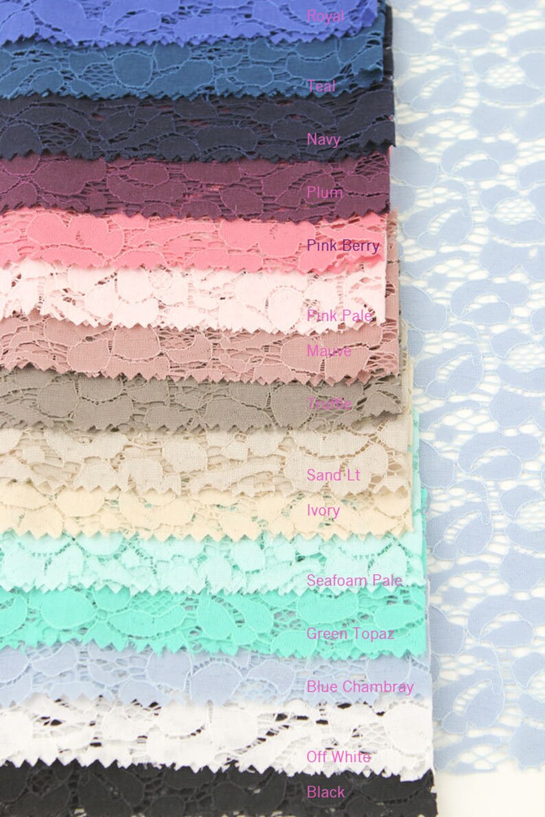 1 Yard Style 200 Royal Cotton Lace Fabric by the Yard Wedding Bridal Craft Lace Material Cotton Royal Lace Fabrics