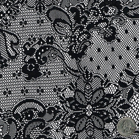 Mistique Vintage Black Lace Fabric by 