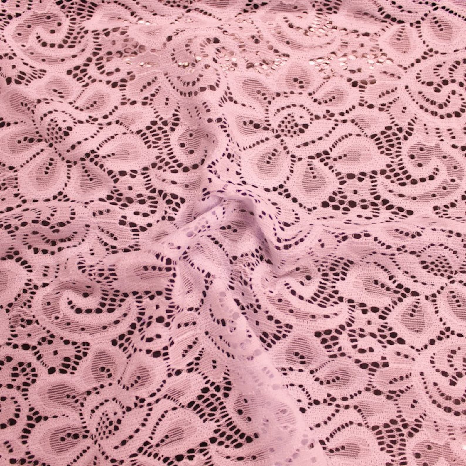 Light Pink 60 Light-Weight Floral Lace Fabric by the | Etsy