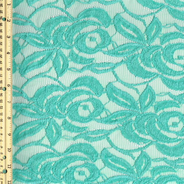 Aqua Cotton Lace Fabric by the Yard Wedding Bridal Craft Lace Etsy