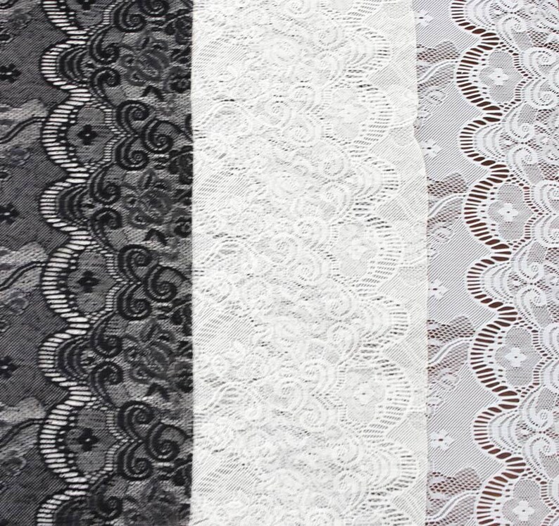 Tan Border Lace Vintage Lace Fabric by the Yard for Bridal Etsy