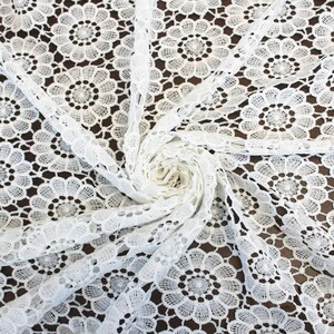 Bridal Guipure Lace Fabric White Venice Lace Fabric Grace by | Etsy