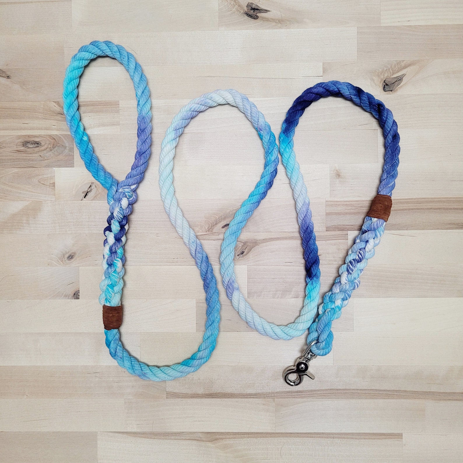 Rainbow Dog Leash 6 ft. Blue Tie Dye Cotton Rope Etsy