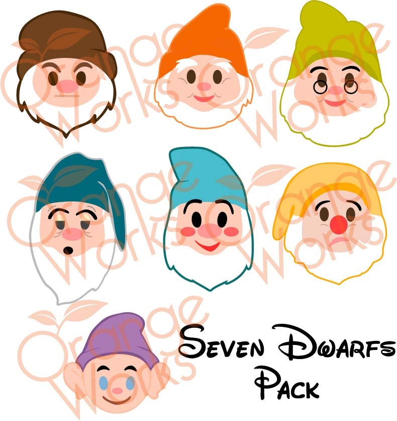 Seven Dwarfs Hats Svg