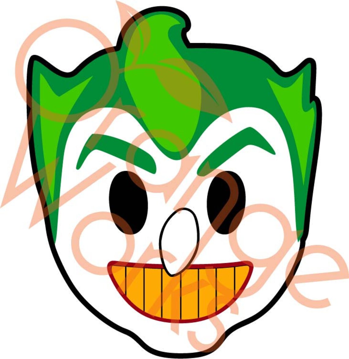 Joker Emoji Printable Cut File SVG PNG Jpeg Bundle DC Etsy Israel