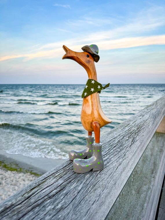 teal and grey duck boots