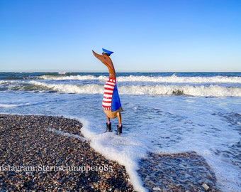 Walked captain with blue cap about 50 cm high