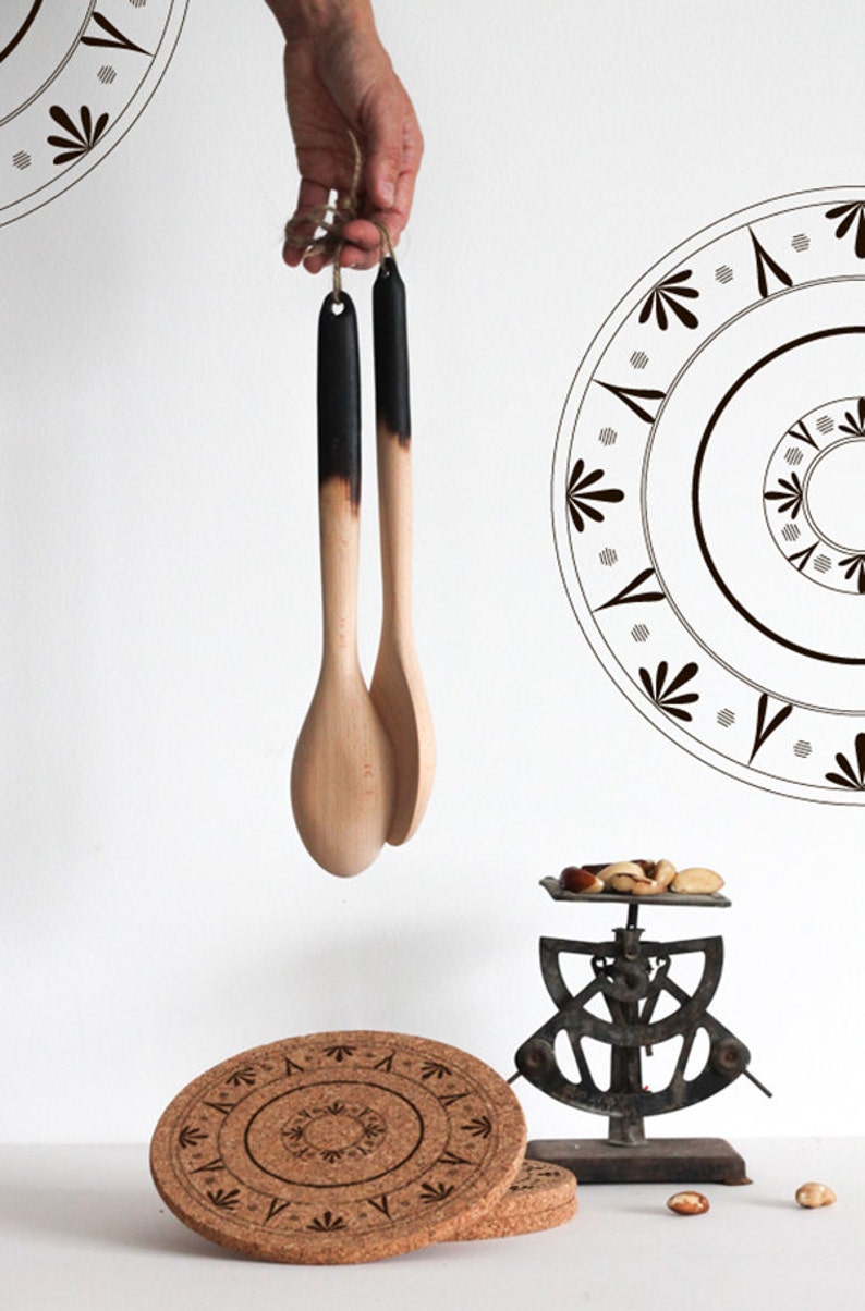 Cork trivet SET OF 2 // Kitchenware // Trivet hot dishes // Etsy