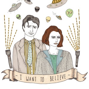 X-Files // Mulder and Scully 4Ever  // Fine Art Print