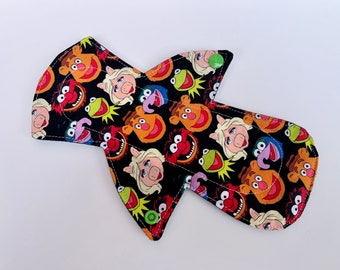 Waterproof  Lucy & Mabs 9" Reusable MODERATE Reusable cloth Pad, Muppets