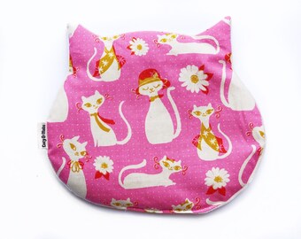 CRAMPS Cat Shaped Heating Pad, cotton  and Bamboo Velour