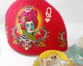 Modern Tea Cozy, The Red Queen, Alice in Wonderland, Tula Pink