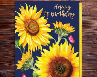 Tournesols anniversaire Carte vierge